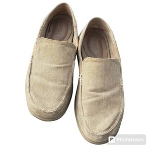 Crocs Santa Cruz Shoes Men’s 9 Taupe Slip-On Comfort Casual Loafers 2020…